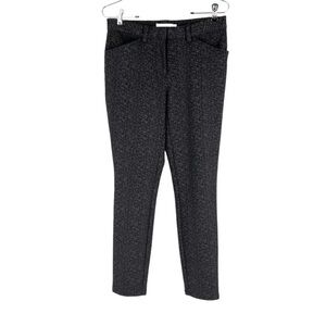Calvin Klein Pants Womens Size 4 Charcoal Gray Ponte Knit Subtle Pattern Classic